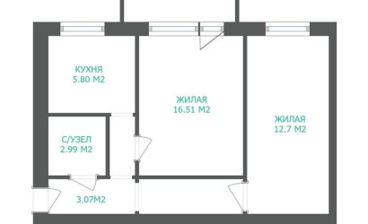 Купить 2-комнатную квартиру, Минск, Коржа ул., 15 (Московский район). Фото 5