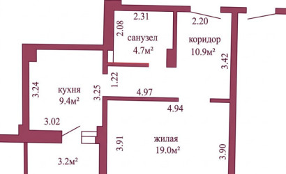 Купить 1-комнатную квартиру, Гродно, Пушкина, 37. Фото 9