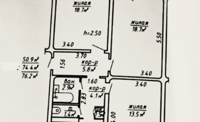 Купить 3-комнатную квартиру, Витебск, Садовая, 9. Фото 8