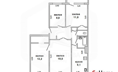 Купить 4-комнатную квартиру, Каменец, , . Фото 15