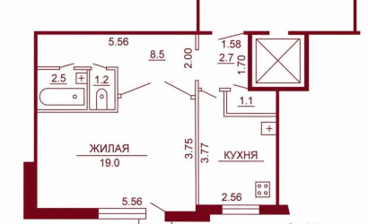 Купить 1-комнатную квартиру, Гродно, Строителей, 29. Фото 12