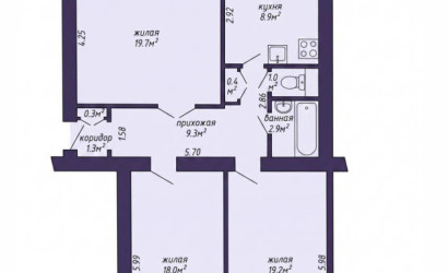 Купить 3-комнатную квартиру, Минск, Тракторостроителей бульвар, 3 (Партизанский район). Фото 27