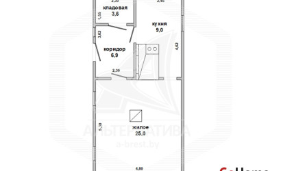 Купить дом в деревне, Хмелево, Хмелевский с/с, 24.01 соток. Фото 11