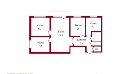 Купить 4-комнатную квартиру, Пинск, Центральная, 68. Фото 10