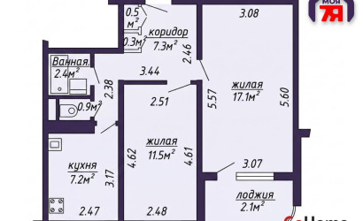 Купить 2-комнатную квартиру, Минск, Руссиянова ул., 10(Первомайский район). Фото 2