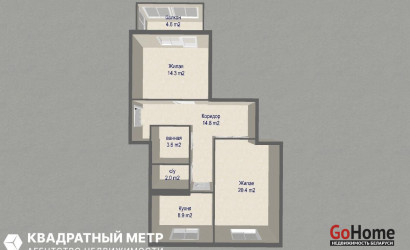 Купить 2-комнатную квартиру, Минск, Мястровская ул., 13 (Центральный район). Фото 27