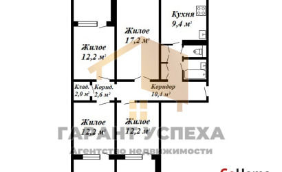 Купить 4-комнатную квартиру, Брест, ул. Кривошеина, д. . Фото 1