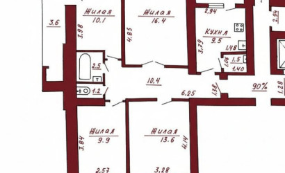 Купить 4-комнатную квартиру, Гродно, Максима Горького, 88. Фото 11