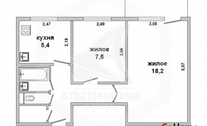 Купить 2-комнатную квартиру, Брест, Восток, пр-т Партизанский