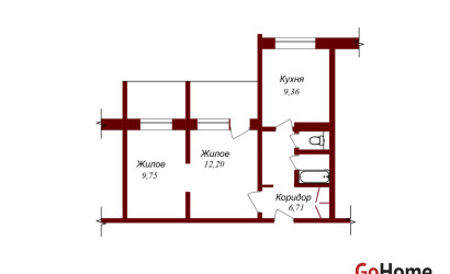 Купить 2-комнатную квартиру, Пинск, Первомайская, 119. Фото 11