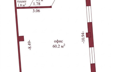 Продажа офиса, Гродно, Болдина, 4Б, 65.2 кв.м.. Фото 4