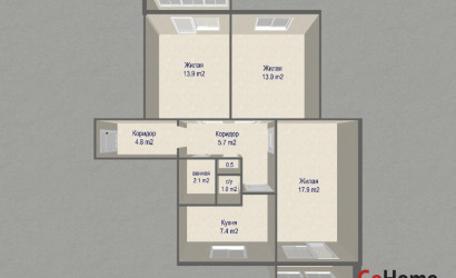 Купить 3-комнатную квартиру, Минск, Жудро ул., 69(Фрунзенский район). Фото 2