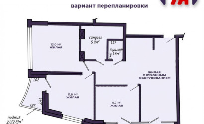 Купить 4-комнатную квартиру, Минск, Брилевская ул., 37 (Октябрьский район). Фото 22
