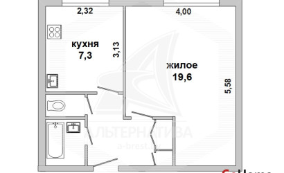 Купить 1-комнатную квартиру, Кобрин, , . Фото 17