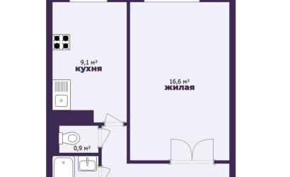 Купить 1-комнатную квартиру, Молодечно, Будавников ул., 15. Фото 14