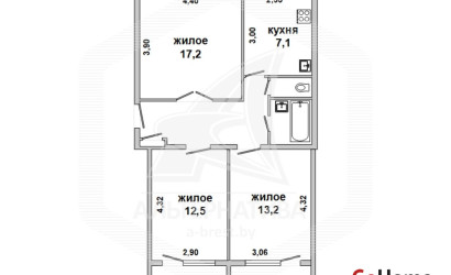 Купить 3-комнатную квартиру, Жабинка, , . Фото 17