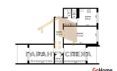 Купить 3-комнатную квартиру, Брест, ул. Орловская. Фото 13