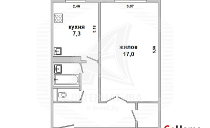 Купить 1-комнатную квартиру, Брест, Дубровка, ул. Дубровская. Фото 12