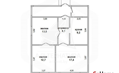 Купить 3-комнатную квартиру, Брест, Граевка, ул. Клары Цеткин. Фото 13