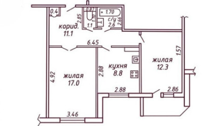 Купить 2-комнатную квартиру, Борисов, 1 Июля, 31