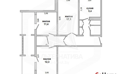 Купить 3-комнатную квартиру, Брест, Центр, ул. Краснознаменная