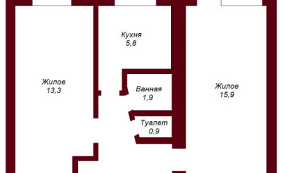 Купить 2-комнатную квартиру, Брест, ул. Комсомольская, д. . Фото 8