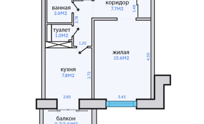 Купить 1-комнатную квартиру, Минск, Некрасова, 28 (Советский район). Фото 2