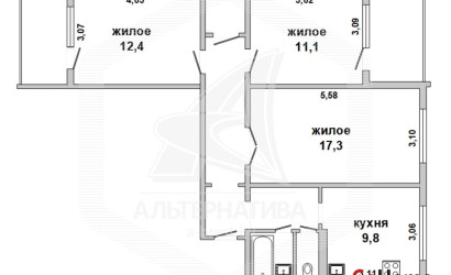 Купить 3-комнатную квартиру, Брест, Центр, наб. Франциска Скорины. Фото 1