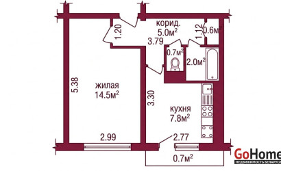 Купить 1-комнатную квартиру, Гродно, Фолюш, 15/191А. Фото 8