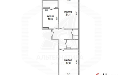 Купить 2-комнатную квартиру, Брест, Южный, ул. Гвардейская. Фото 12