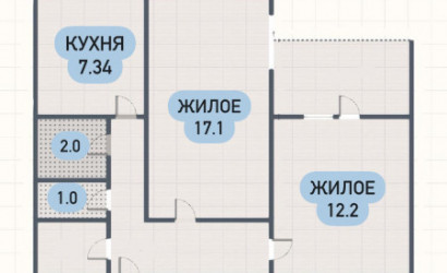 Купить 2-комнатную квартиру, Брест, Волгоградская ул.. Фото 1