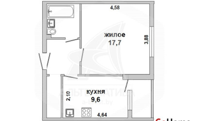 Купить 1-комнатную квартиру, Брест, Ковалево, ул. Суворова. Фото 1