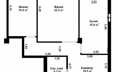 Купить 2-комнатную квартиру, Минск, ул. Якуба Коласа, д. 34Б (Первомайский район). Фото 8