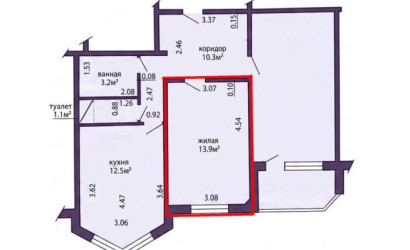 Купить 2-комнатную квартиру, Минск, Чичурина ул., 4 (Фрунзенский район). Фото 13