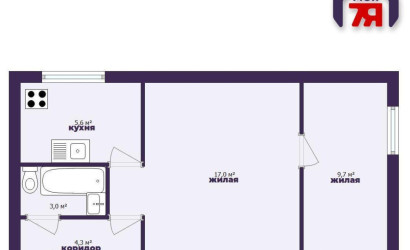 Купить 2-комнатную квартиру, Слуцк, Пионерская ул., 6. Фото 15