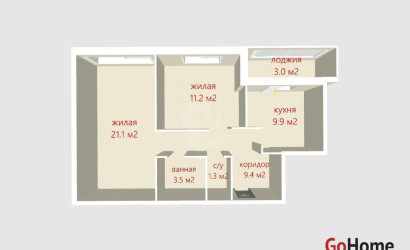 Купить 2-комнатную квартиру, Минск, Победителей просп., 129 (Центральный район). Фото 33