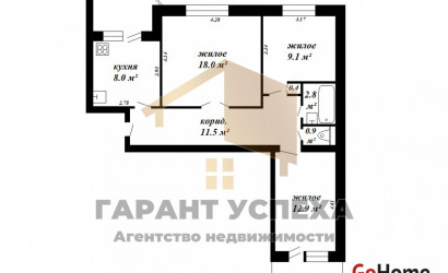 Купить 3-комнатную квартиру, Брест, ул. Сосновая. Фото 12