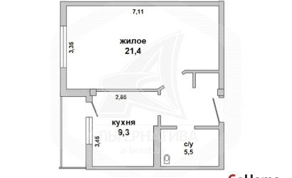 Купить 1-комнатную квартиру, Брест, Восток, ул. Орловская. Фото 1