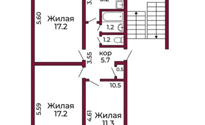 Купить 3-комнатную квартиру, Гродно, Ленинского Комсомола, 8. Фото 13