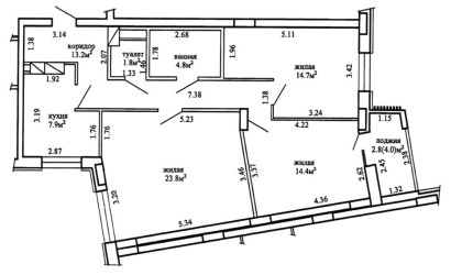Купить 3-комнатную квартиру, Минск, Нововиленская ул., 61 (Центральный район). Фото 1