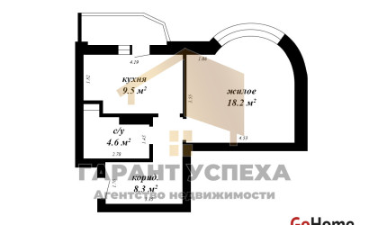 Купить 1-комнатную квартиру, Брест, ул. Октябрьской революции, д. . Фото 9