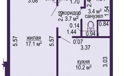 Купить 1-комнатную квартиру, Лесной, Александрова ул., 11. Фото 12