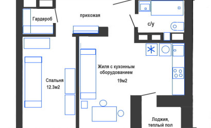 Снять 2-комнатную квартиру, Минск, ул. Станислава Монюшко, д. 10 (Ленинский район). Фото 17