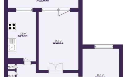 Купить 2-комнатную квартиру, Быстрица, Луговая ул., 9. Фото 4