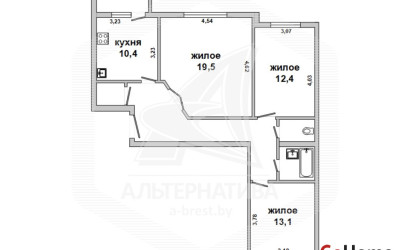 Купить 3-комнатную квартиру, Брест, Вулька, ул. Сальникова. Фото 1