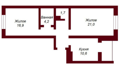 Купить 2-комнатную квартиру, Брест, ул. Олега Кошевого, д. . Фото 9
