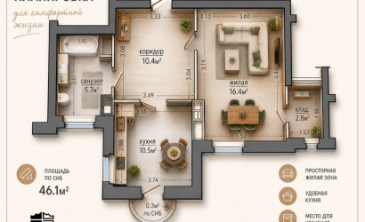 Купить 1-комнатную квартиру, Минск, Дзержинского, 80 (Московский район). Фото 1