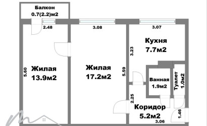 Купить 2-комнатную квартиру, Минск, Коласа ул., 52 (Первомайский район)