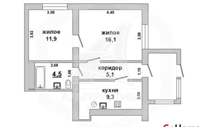 Купить 2-комнатную квартиру, Брест, Речица, ул. Дворникова. Фото 9