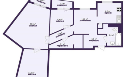 Купить 4-комнатную квартиру, Солигорск, Набережная, 25. Фото 32